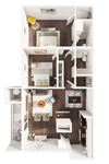 Andorra Point 2 Bed 2 Bath Floor Plan Andorra Point 2 Bed 2 Bath Floor Plan